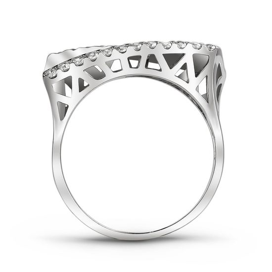 Серебряное кольцо с фианитами ФК052, 16, 50.3, 2.95