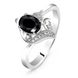 Серебряное кольцо с черным фианитом Амина, 16, 50.3, 2.59
