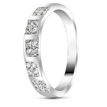 Серебряное кольцо с фианитами ФК212, 16, 50.3, 1.65