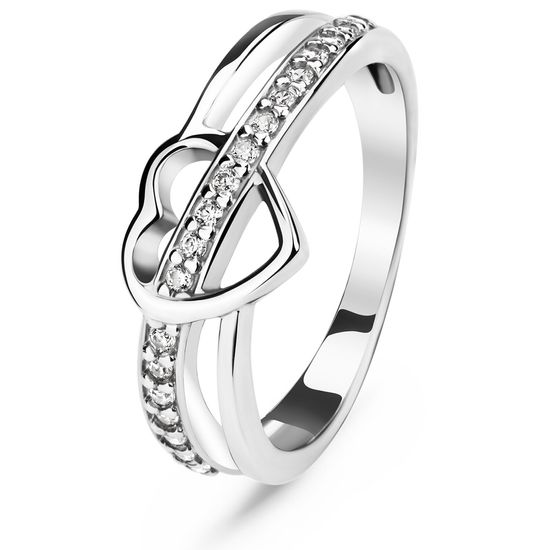 Серебряное кольцо с фианитами Лилиана, 18.5, 57.8, 2.95