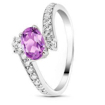 Серебряное кольцо с аметистом Лилия ПДК87АМ 16р.