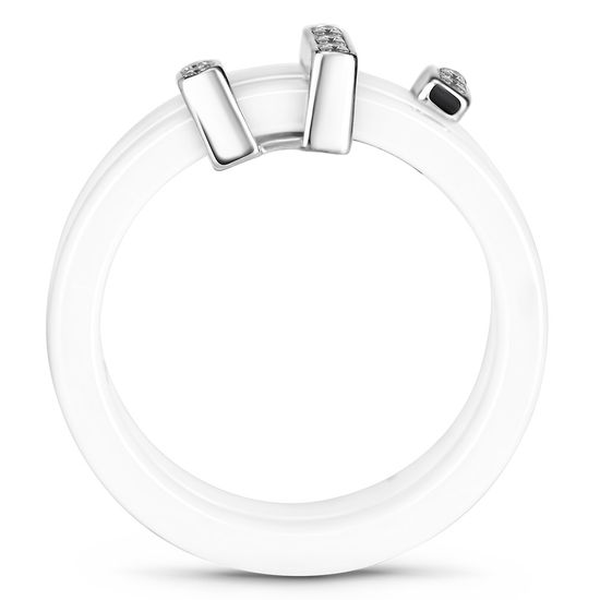 Серебряное кольцо с керамикой и фианитами Белосток, 16, 50.3, 5.53