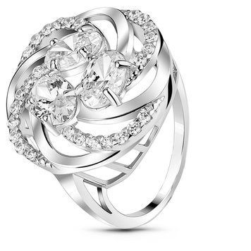 Серебряное кольцо с фианитами Луг, 16, 50.3, 4.50