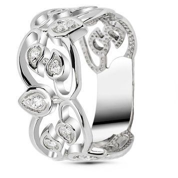 Серебряное кольцо с фианитами ФК307, 17, 52.8, 3.60