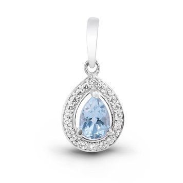Серебряная подвеска с топазом Комета, 1.36