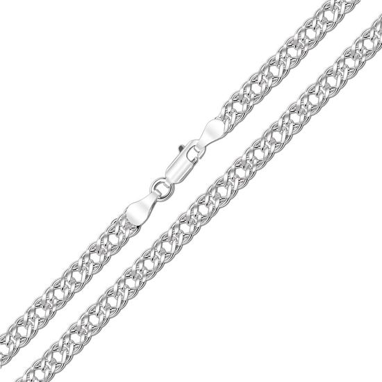 Срібний ланцюг родований плетіння ромб РД100Р