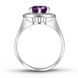 Серебряное кольцо с фиолетовым фианитом Луна, 16.5, 51.5, 3.30