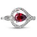 Серебряное кольцо с красным фианитом Ясмин, 17.5, 54.5, 2.93