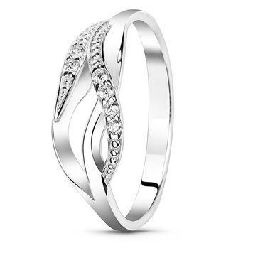 Серебряное кольцо с фианитами Мелодия, 16.5, 51.5, 1.70
